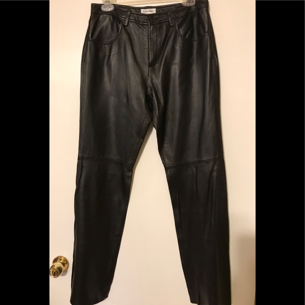 Calvin Klein , size 8 leather pants